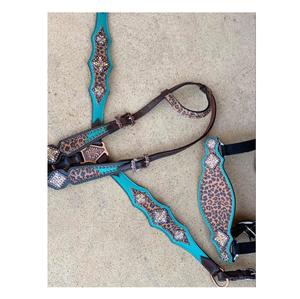 Ensemble de sellerie en cuir western HOOF N TACK INTERNATIONAL de qualité supérieure pour les courses de barils de rodéo et les concours équestres, comprend une bride réglable - Product Image 4