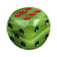 Dés en onyx vert multi-usage de luxe, faits à la main, écologiques, en pierre naturelle polie, robustes, personnalisables, six faces D6 pour jeux de société et RPG