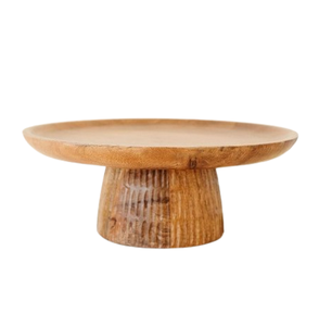 Exhibición de postres y pasteles altamente duradera, soporte de pastel de madera de acacia y juego de platos multiusos para servir, soporte de exhibición de mesa - Product Image 3