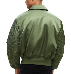 แจ็คเก็ตบอมเบอร์ผู้ชายคุณภาพสูงแบบสั่งทำปี 2026 สไตล์สตรีทแวร์ทรงโอเวอร์ไซส์ ผ้าไนลอน เสื้อผ้าผู้ชายทรงสั้น - Product Image 2