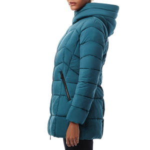 Parkas largas de Invierno para mujer Chaquetas de plumón de ganso personalizables con cuello con capucha Característica de burbuja impermeable Abrigos acolchados de moda - Product Image 5