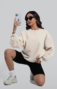 Paquete de sudaderas de gran tamaño para mujer, sudaderas con capucha, Tops de manga larga, ropa de otoño e invierno, cuello redondo, trajes acogedores, jersey de moda - Product Image 6