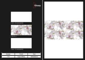 Carreaux muraux en céramique 300x600mm, design tendance, pour salle de bain et cuisine, finition brillante ou mate, texture effet sucre, design mural intérieur luxueux. - Product Image 3