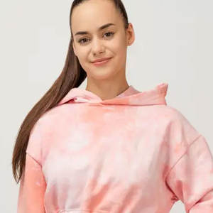 2024 nouveauté femmes haut court sweats à capuche haute qualité personnalisé Logo impression respirant polaire matériel léger Plus - Product Image 6