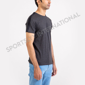 Solid Pattern 100% Cotton O-Neck <b>T</b> <b>Shirts</b> Unisex Men's Short Sleeve Jersey High Quality 220 Grams Custom Logo Printing <b>Black</b> - Product Image 5