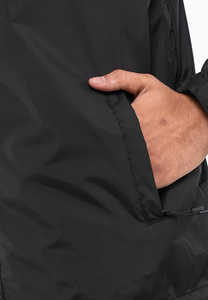 Veste coupe-vent en polyester pour homme sur mesure avec logo imprimé en satin de haute qualité, capuche - Vêtement de course d'hiver tendance - Product Image 5