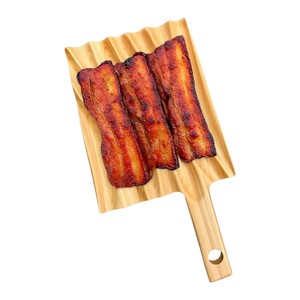 Assiette en bois en forme d'ours artisanale en gros, plateau à collation en bois rayé décoratif pour les fêtes de famille et les repas des enfants - Product Image 1