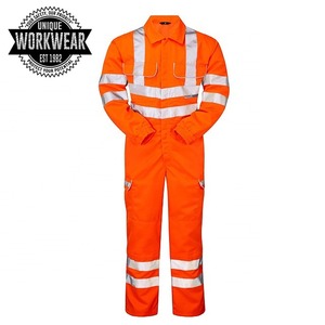 Overoles de Trabajo de Alta Visibilidad con Cinta Reflectante, Overoles Transpirables de Poliéster con Certificación CE para Trabajo de Construcción, para Hombre - Product Image 2