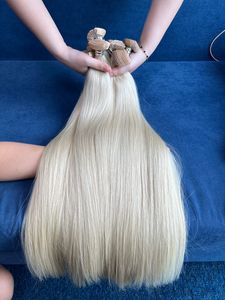 Rubio y negro para extensiones de cabello humano Natural de tono Ombre Virgen cruda Remy 100% Cabello Virgen Remy 100% Extensión de cabello humano - Product Image 6