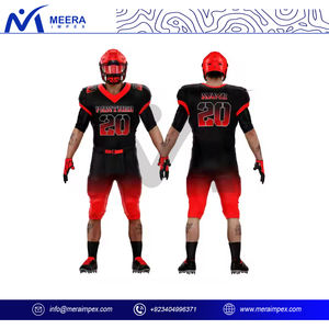 Conjunto de camiseta y pantalones de equipo de uniforme de fútbol americano personalizado ropa deportiva transpirable de secado rápido para liga, entrenamiento, juego y Club - Product Image 3