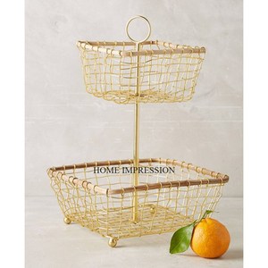 Panier de rangement pour pain en rotin blanc et marron à double ombrage du fournisseur indien Accessoires de cuisine - Product Image 4