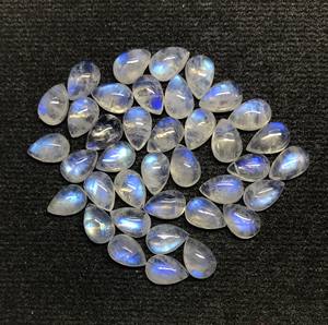 Mayorista AAA Grado 9x13mm Natural Azul Arco Iris Piedra Lunar Cabujón Alta Forma de pera Calibrado Suelto IGI Certificado Vivaaz Gems - Product Image 2
