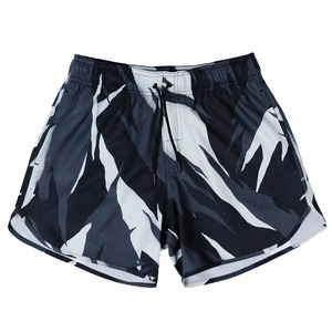 Vente en gros de shorts de sport en coton pour hommes short de fitness extensible à séchage rapide respirant taille élastique motif en maille solide - Product Image 4