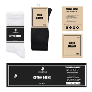 Calcetines personalizados Jacquard, diseño de tu patrón, calcetines de algodón para hombres y mujeres, calcetines personalizados - Product Image 6