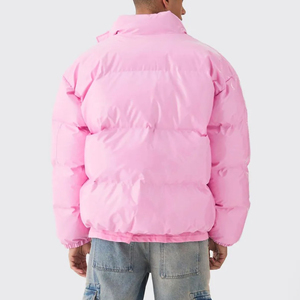 Nouveau design Veste matelassée rose légère et imperméable pour hommes Prix de gros Logo imprimé personnalisé Veste bulle respirante - Product Image 2