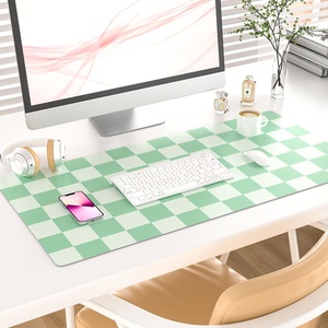 Tapis de souris en cuir PVC pour jeux, couleur personnalisée, unilatéral, tapis ergonomique, tapis de bureau, cuir de chamois, confortable pour le bureau et la maison - Product Image 1