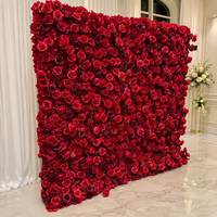 Décor de fond de scène pour grande salle de banquet, fleurs 3D de luxe faites à la main, résistantes aux plis, pour acheteurs en gros, faible coût d'expédition