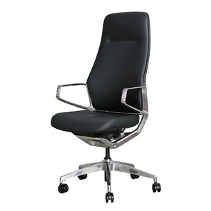 Silla Ejecutiva Premium ARICO-A1, Ergonómica, Tapicería de Microfibra, Estructura de Aluminio, Estilo Contemporáneo, para Hogar o Taller - Product Image 1