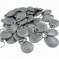 Porte-clés RFID personnalisé en ABS 125KHz EM4200 pour contrôle d'accès, étiquette de proximité RFID avec numéro gravé au laser