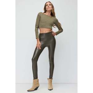 Leggings Deportivos Casuales de Cintura Media Alta y Baja, con Efecto Push-Up, de Nailon, Cuero y Spandex, Sin Costuras, Talla Única XL, con Letras, para Gimnasio - Product Image 2