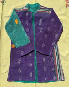 Veste Kantha unisexe Fashion Game avec cette veste Kantha d'inspiration vintage pour femme - Product Image 4