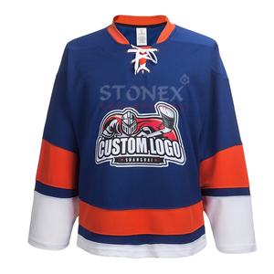 Maillot de hockey sur glace de haute qualité pour hommes chemise de hockey sur glace respirante et confortable - Product Image 1