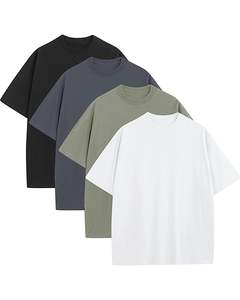 Cómodos hombres básicos cuello redondo algodón media manga slim fit transpirable tela suave verano casual liso camisetas para usar - Product Image 4