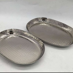 Juego de cuencos modernos para cocina, vajilla de aluminio con acabado plateado, tazón redondo para casa y Hotel, 3 piezas - Product Image 5