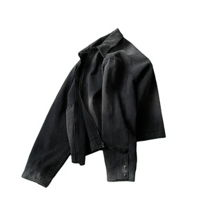 Blouson Bomber en Jean Délavé Coupe Ample Coupe-Vent OEM Homme, Meilleure Vente, Logo Personnalisé sur le Devant, Haute Qualité, Mode Printemps Vintage - Product Image 3