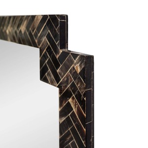 กระจกติดผนังสไตล์ช่างฝีมือทันสมัยกระจกฮอร์นจากธรรมชาติที่ทำด้วยมือสำหรับการตกแต่งงานแต่งงานของบ้านและสำนักงานที่หรูหรา - Product Image 4