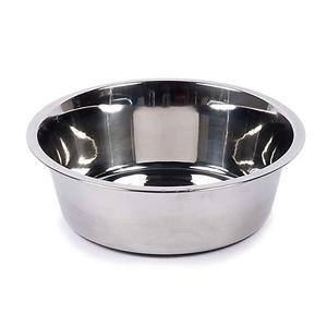 Bol pour chien en acier inoxydable couleur argent forme ronde taille personnalisée bol d'alimentation pour chien pour intérieur et extérieur - Product Image 2