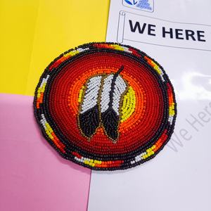 Handmade Beaded Tea Coaster Elegant Round Design with Colorful Beads Perfect for <b>Table</b> Decor Dining Coffee and Gifting - Product Image 3