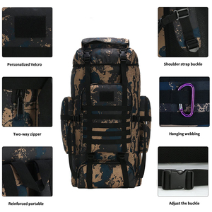 Sac à dos unisexe pour homme, personnalisé avec logo, de haute qualité, antivol, multifonctionnel, noir, imprimé camouflage sublimé, avec doublure en polyester - Product Image 3