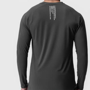 Camiseta transpirable de manga larga para hombre de alta calidad, perfecta para correr, gimnasio y deportes, tela transpirable que absorbe la humedad personalizada - Product Image 5