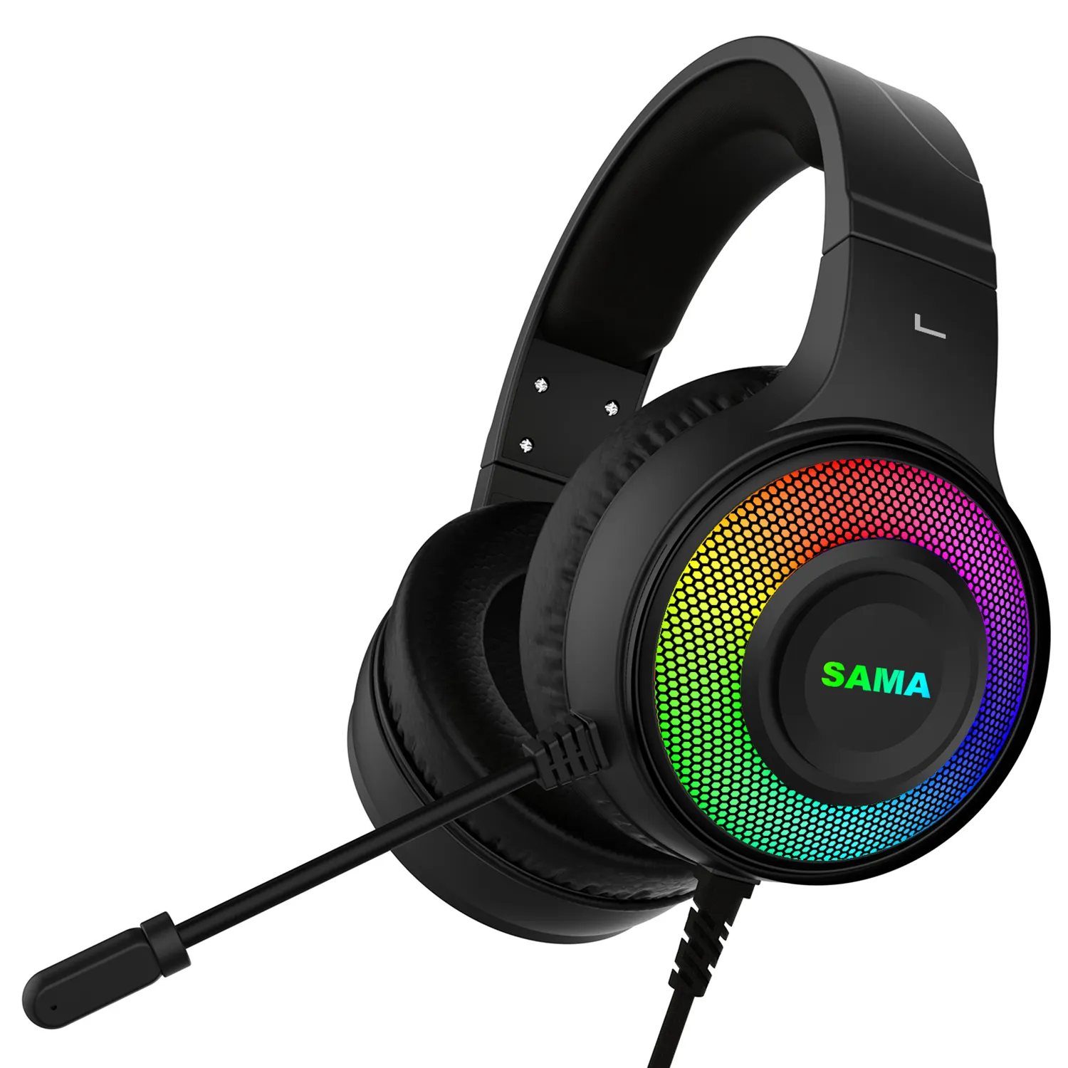 SAMA OEM Gaming Headset Headphones Wired Stereo 7.1 Bass Surround Casque Computer RGB Light Gaming Headset With Mic