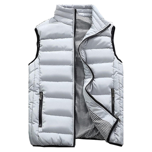 Gilet matelassé pour homme, hiver, chaud, doublé en polaire, col montant, fermeture éclair intégrale, sans manches, respirant, vêtements de rue, gilet matelassé - Product Image 1