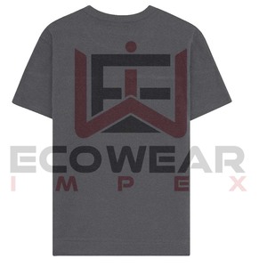 Camiseta de algodón 100% para hombre, tela tejida de alta calidad, logotipo personalizado, ropa de calle de gran tamaño de la mejor calidad, camisetas personalizadas - Product Image 3