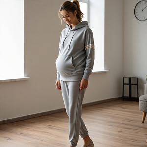 ชุดวอร์มลำลองสวมหัวสำหรับคุณแม่ให้นมลูก, ชุดวอร์มให้นมบุตร - Product Image 6