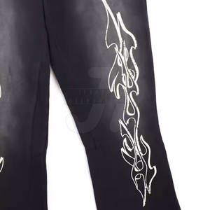 Rhinestone Detailed <b>Trousers</b> For <b>Men</b> With Flare Look Custom Fit Straight Rhinestone Pants With Creative Design - Product Image 4