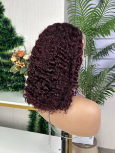 100% Raw Human <b>Hair</b> High Density 13*4 Burmese <b>curly</b> <b>wig</b> lace frontal <b>wig</b> - Product Image 4