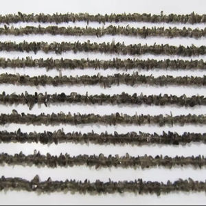 หินควอตซ์สโมคกี้สีน้ำตาลธรรมชาติ ขนาด 3-4 มม. แบบชิปกรวด ไม่เจียระไน คุณภาพสูง สำหรับทำเครื่องประดับ ความยาว 34 นิ้ว ร้อยเป็นสาย - Product Image 1