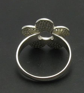 Anillo de moda de Plata de Ley 925 antiguo para mujer diseño de flores grandes joyería de plata personalizada de moda por fabricante - Product Image 3