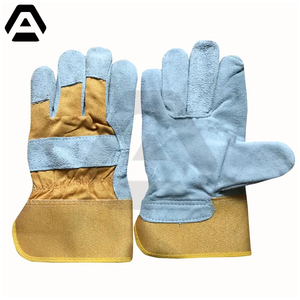 Guantes de aparejo de servicio pesado para construcción y trabajo industrial, cuero con agarre de PVC, desgaste de mano de protección POR INCREÍBLES - Product Image 2