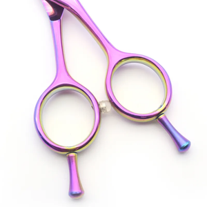 Tijeras de adelgazamiento curvadas para el cuidado del perro mascota profesional de alta calidad Rosa 7,25 pulgadas 440C acero inoxidable - Product Image 5