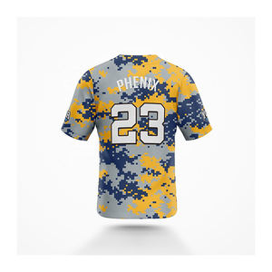 Maillot de baseball vierge de bonne qualité 2025 à la mode en gros maillot de baseball à manches courtes personnalisé Sublimation pas cher - Product Image 2