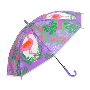 Ombrello Impermeabile con Design Tropicale, Protezione UV, 8 Stecche, Stile Pieghevole Inverso, Controllo Semi-Automatico, in Poliestere per Viaggi - Product Image 6