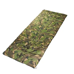 Camouflage Envelope Sleeping Bag for Outdoor Field Game Hollow Fiber Cotton Filling Camouflage Sleeping Bag Price Competitive