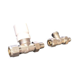 HM Nickel-Plated 3/8x16 Straight Lockshield Valve for Multilayer Radiators 16mm Adapters Temperature <b>Control</b> HVAC Systems Part - Product Image 4