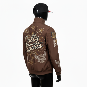 Veste Softshell Premium pour Homme en Tissu Extensible Marron avec Détail Brodé Panneaux d'Épaule Avant Logo Personnalisé Veste Softshell pour Homme - Product Image 5