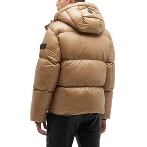 Vestes OEM à capuche à bulles à manches longues pour hommes Poches à fermeture éclair latérales personnalisées Style de rue imperméable - Product Image 2